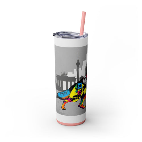 Skinny Tumbler with Straw – 20 oz Stainless Steel Cup