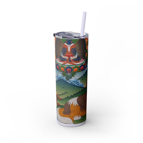 Skinny Tumbler with Straw – 20 oz Stainless Steel Cup