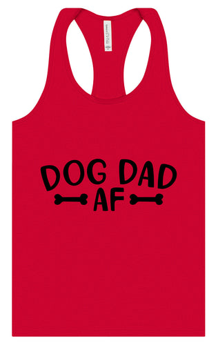 Dog Dad AF Women's Racerback Tank