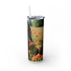 Skinny Tumbler with Straw – 20 oz Stainless Steel Cup