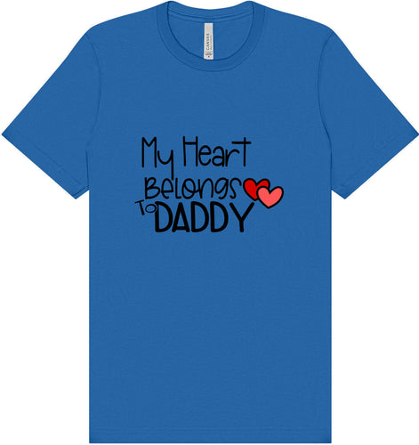 My Heart Belongs to Daddy Adult Bella Canvas Shirt
