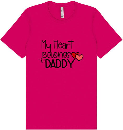 My Heart Belongs to Daddy Adult Bella Canvas Shirt