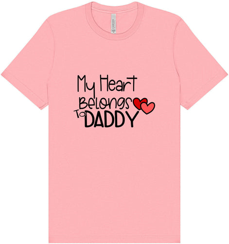 My Heart Belongs to Daddy Adult Bella Canvas Shirt