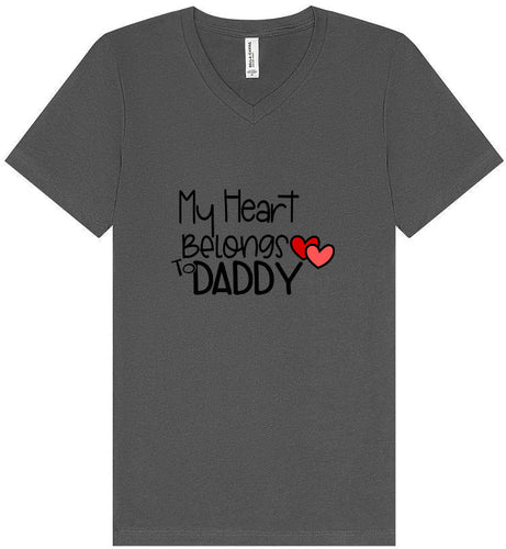 My Heart Belongs to Daddy Unisex V-Neck Shirt