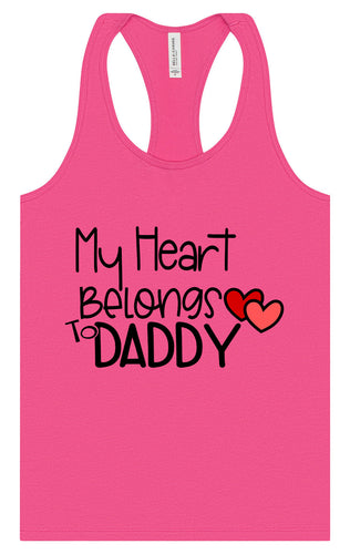 My Heart Belongs to Daddy Women's Racerback Tank