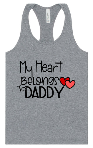 My Heart Belongs to Daddy Women's Racerback Tank