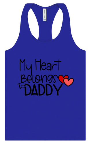 My Heart Belongs to Daddy Women's Racerback Tank