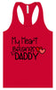 My Heart Belongs to Daddy Women's Racerback Tank