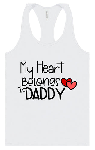 My Heart Belongs to Daddy Women's Racerback Tank