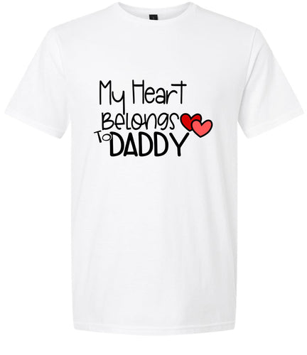 My Heart Belongs to Daddy Adult Gildan Soft Shirt