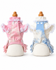 Tie-Dye Denim Suspender Pet Skirt & Cotton Ruffle Shirt
