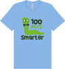 100 Days Smarter Green Worm Adult Bella Canvas Shirt