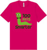 100 Days Smarter Green Worm Adult Bella Canvas Shirt