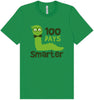100 Days Smarter Green Worm Adult Bella Canvas Shirt