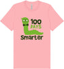 100 Days Smarter Green Worm Adult Bella Canvas Shirt