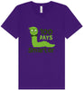 100 Days Smarter Green Worm Unisex V-Neck Shirt