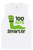100 Days Smarter Green Worm Muscle Tank