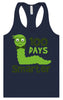 100 Days Smarter Green Worm Women's Racerback Tank