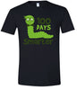 100 Days Smarter Green Worm Adult Gildan Soft Shirt