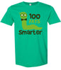 100 Days Smarter Green Worm Adult Gildan Soft Shirt