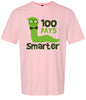 100 Days Smarter Green Worm Adult Gildan Soft Shirt