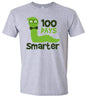 100 Days Smarter Green Worm Adult Gildan Soft Shirt
