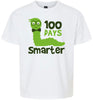 100 Days Smarter Green Worm Children's Gildan Soft Shirt