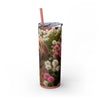 Skinny Tumbler with Straw – 20 oz Stainless Steel Cup