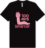 100 Days Smarter Pink Worm Adult Bella Canvas Shirt