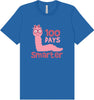 100 Days Smarter Pink Worm Adult Bella Canvas Shirt