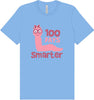 100 Days Smarter Pink Worm Adult Bella Canvas Shirt