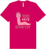 100 Days Smarter Pink Worm Adult Bella Canvas Shirt