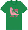 100 Days Smarter Pink Worm Adult Bella Canvas Shirt