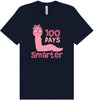 100 Days Smarter Pink Worm Adult Bella Canvas Shirt
