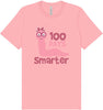 100 Days Smarter Pink Worm Adult Bella Canvas Shirt