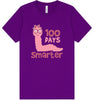 100 Days Smarter Pink Worm Adult Bella Canvas Shirt