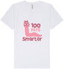 100 Days Smarter Pink Worm Unisex V-Neck Shirt
