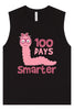 100 Days Smarter Pink Worm Muscle Tank