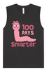 100 Days Smarter Pink Worm Muscle Tank