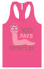 100 Days Smarter Pink Worm Women's Racerback Tank