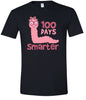 100 Days Smarter Pink Worm Adult Gildan Soft Shirt