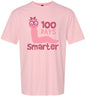 100 Days Smarter Pink Worm Adult Gildan Soft Shirt