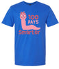 100 Days Smarter Pink Worm Adult Gildan Soft Shirt