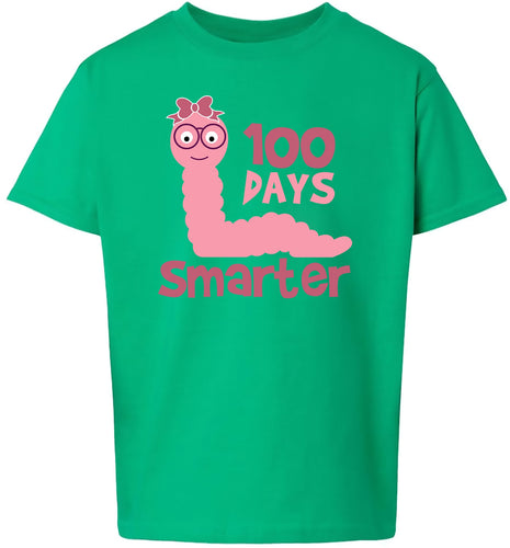 100 Days Smarter Pink Worm Children's Gildan Soft Shirt