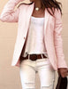 Candy-colored long-sleeved suit