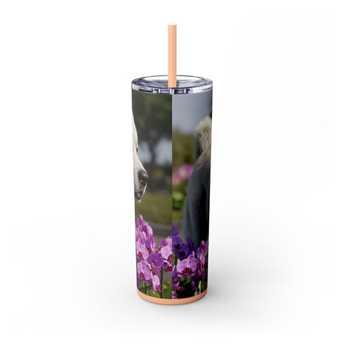 Skinny Tumbler with Straw – 20 oz Stainless Steel Cup