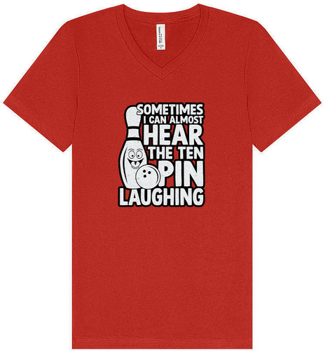Ten Pin Laughing Unisex V-Neck Shirt