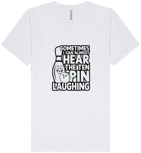 Ten Pin Laughing Unisex V-Neck Shirt