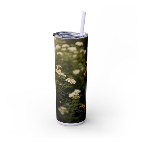 Skinny Tumbler with Straw – 20 oz Stainless Steel Cup