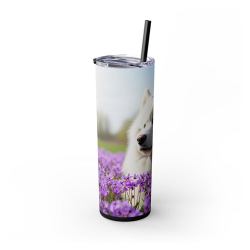 Skinny Tumbler with Straw – 20 oz Stainless Steel Cup